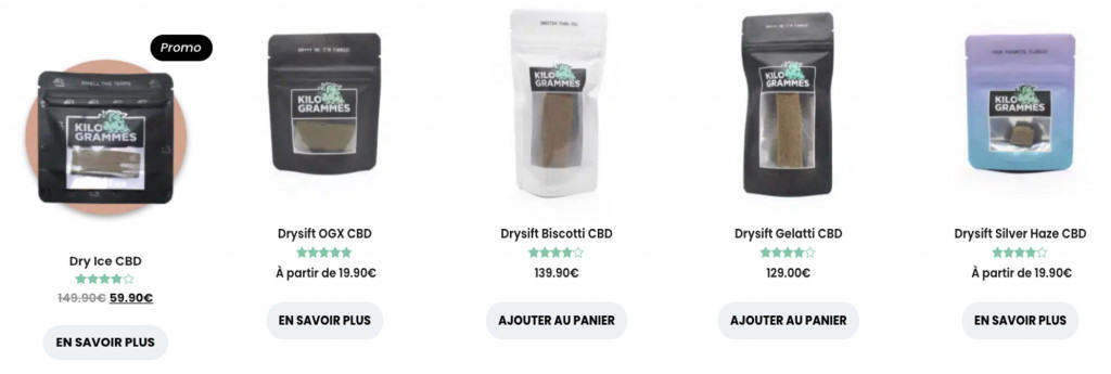 5 résines kilogrammes
